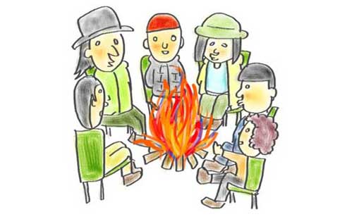 焚き火 イラスト
