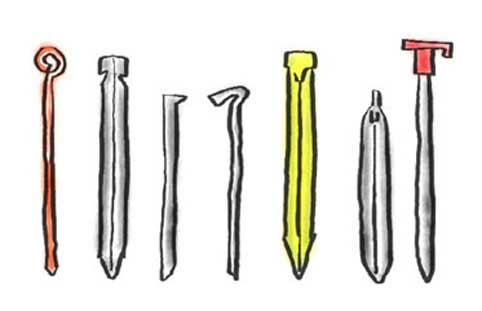 ペグの種類 イラスト