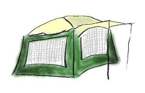 スクリーンタープ イラスト