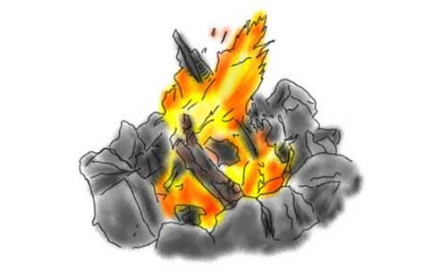 焚き火 イラスト