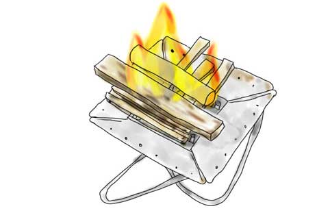 焚き火台 イラスト