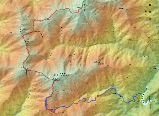 聖岳登山の地図