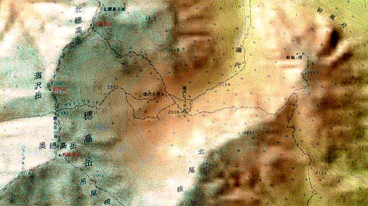 カシミール 地図の陰影