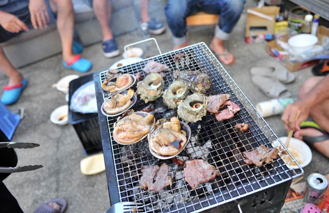 海岸のキャンプ場