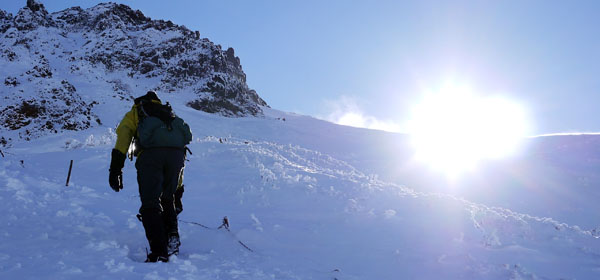 雪山の赤岳 文三郎尾根