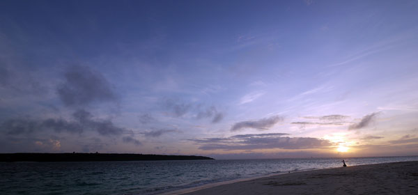 前浜ビーチの夕焼け