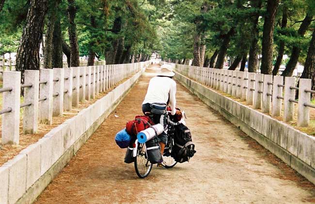 ランドナーと法隆寺への道