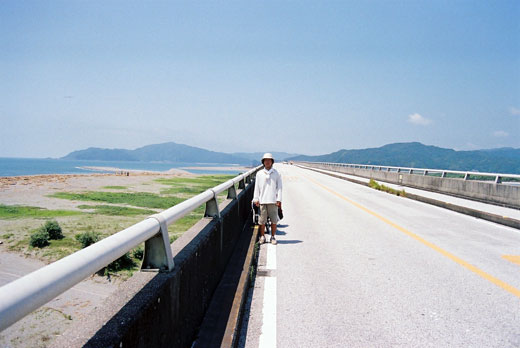 桂浜からの道路