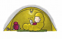 フリーのイラスト（ウェブでの使用不可）登山のテント