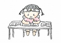 フリーのイラスト（ウェブでの使用不可）　登山の勉強