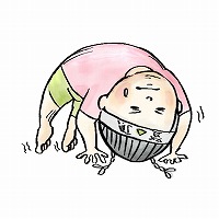 フリーのイラスト（ウェブでの使用不可） 登山の体力づくり ブリッジ