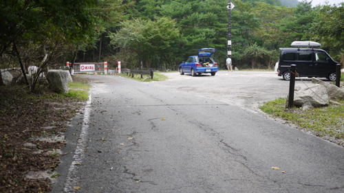 御在所岳の駐車場の様子