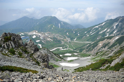 雄山からの雷鳥沢