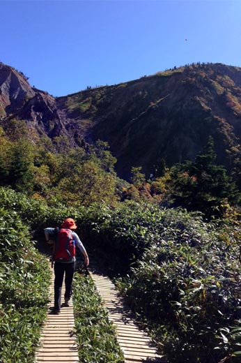 南竜山荘より別山へ向かう