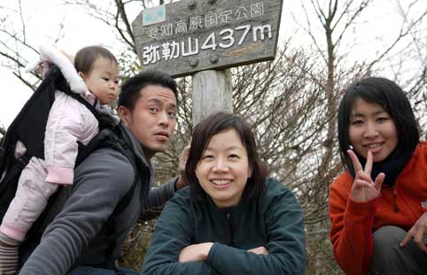 弥勒山の山頂にて