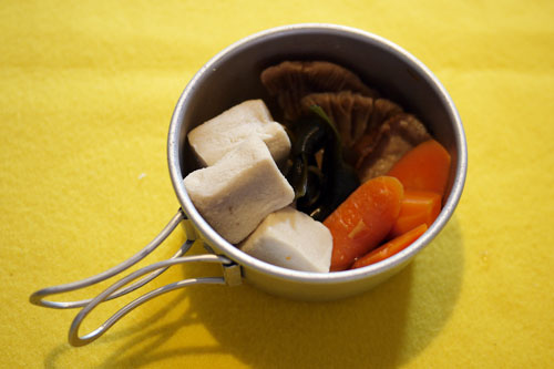高野豆腐の煮物の完成