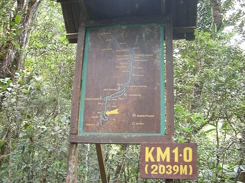 キナバル山登山口から1KM