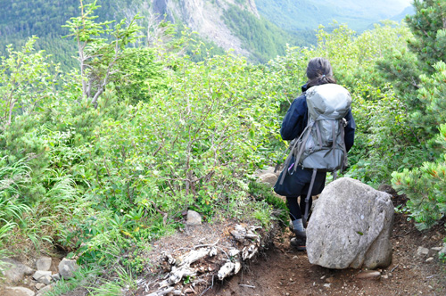 天狗岳から中山峠へ