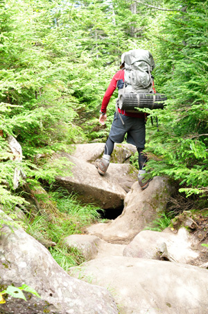 高見石小屋からの登山道の様子