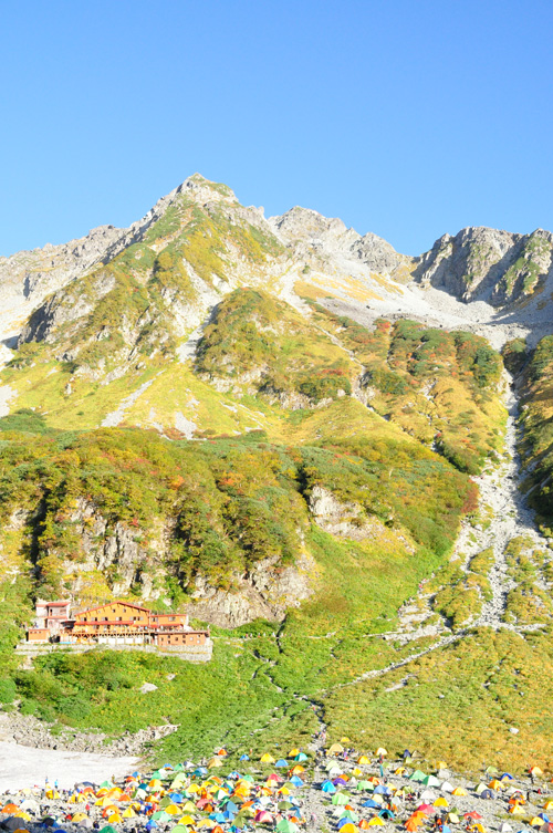 涸沢から北穂高を望む