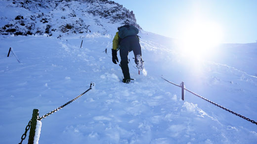 八ヶ岳の文三郎尾根　雪山