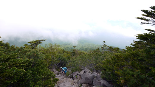 観音平から編笠山への登山道の様子5