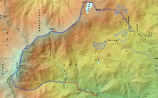 白馬岳登山地図