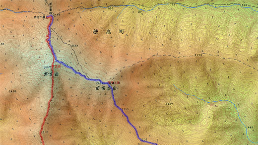 白馬岳登山地図