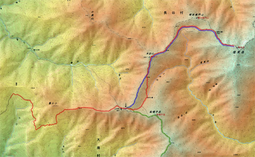 塩見岳登山の地図