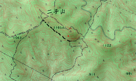 二子山　中央陵への地図