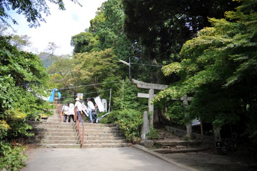 筑波山のケーブルカー乗り場と御幸ヶ原コースの登山口