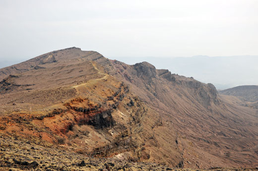 砂千里ヶ浜に続く登山道の様子