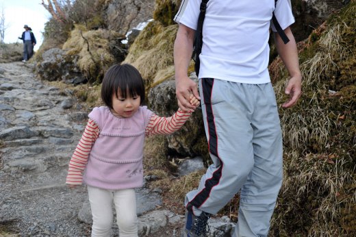 3歳で剣山を登る