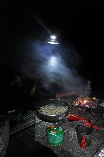 日原での夜ご飯の様子