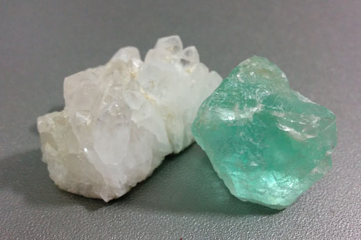 水晶 タンナでもらったものとチョラパスで拾ったもの