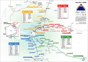 富士登山の地図