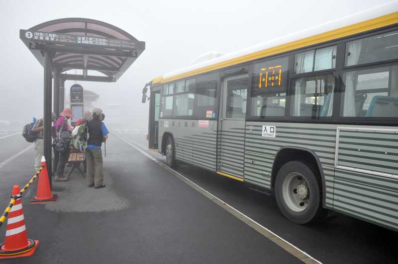 水ヶ塚駐車場は雨