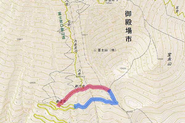 宝永山遊歩道　地図