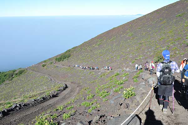 富士宮ルートから見える南アルプス