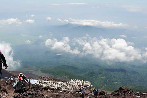 富士宮ルートからの景色