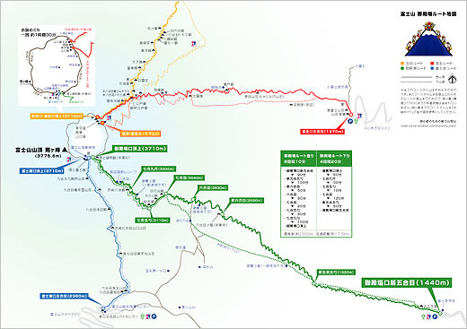 御殿場ルートの登山地図
