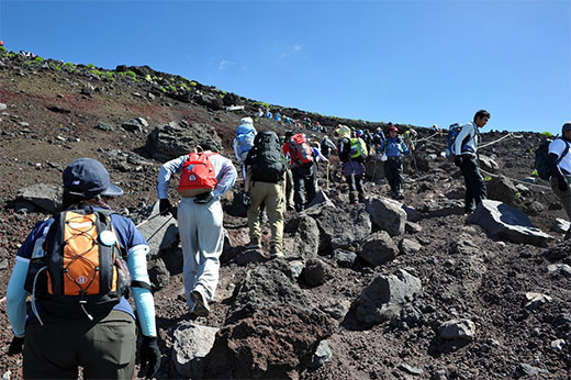 富士登山、富士宮ルートの混雑