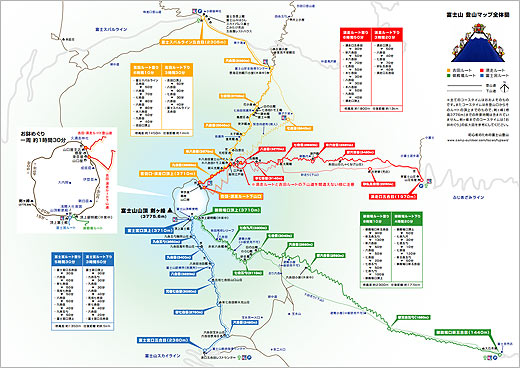 富士山の登山地図