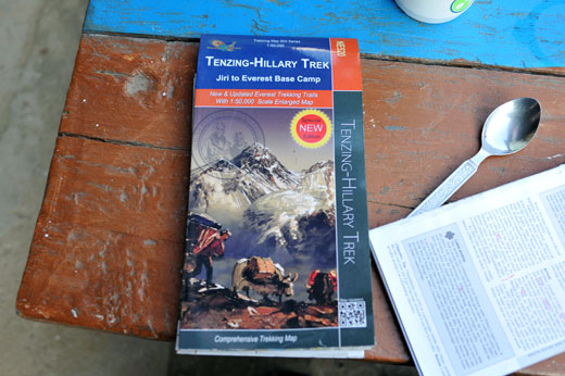 エベレスト街道トレッキング地図 TENZING-HILLARY TREK Jiri to Everest Base Camp