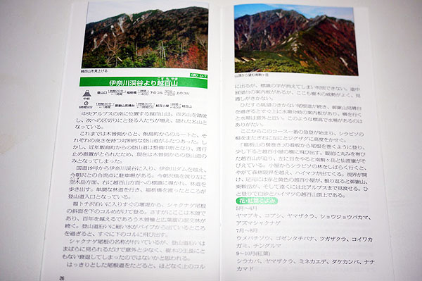 山と高原地図　小冊子　付属のガイドブック