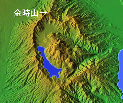 箱根の外輪山と金時山
