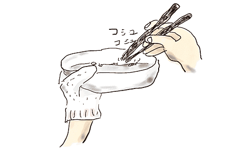 重い荷物を背負う人イラスト
