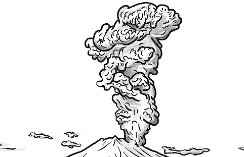 ヘルメットをかぶる登山者イラスト