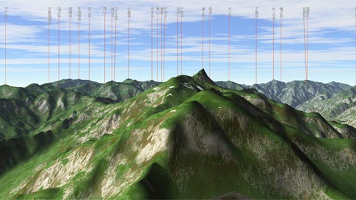 カシバードで槍ヶ岳を撮影