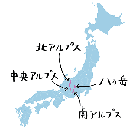 地図 日本アルプス